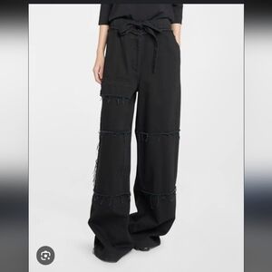 Dries Van Noten Black Wide Leg Pants